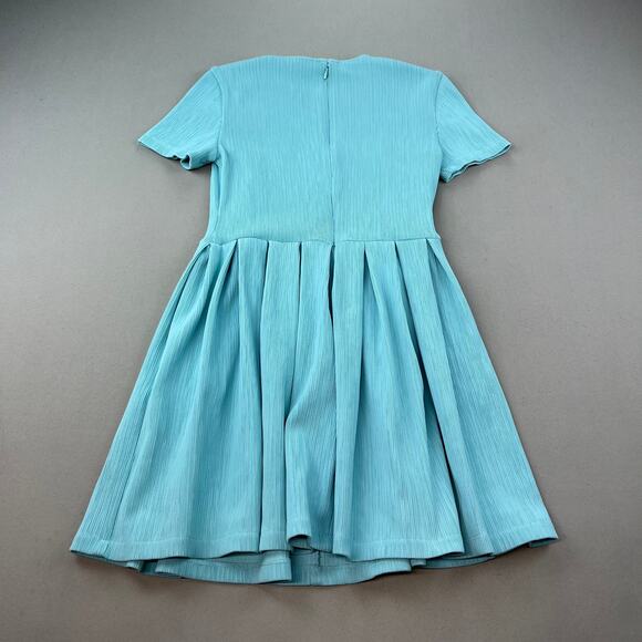 Opening Ceremony Dress Womens Medium Tiffany Blue Apex Babydoll Mini Fit & Flare - Picture 2 of 13